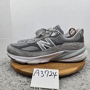 New Balance Mens 14D 990v6 Grey White Casual Comfort Daily Sneaker M990GL6